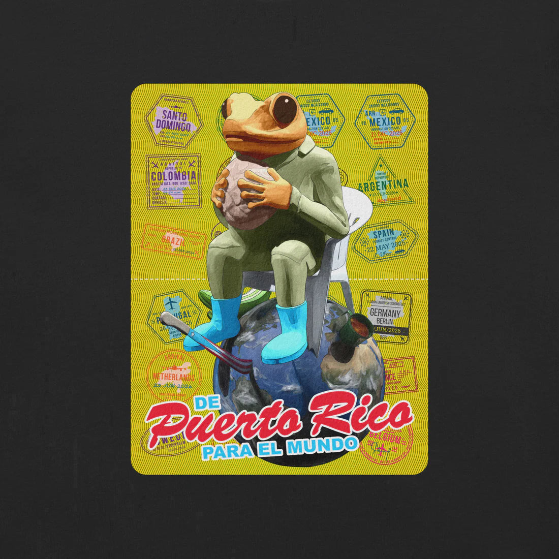De Puerto Rico Para El Mundo Unisex Heavyweight T-Shirt