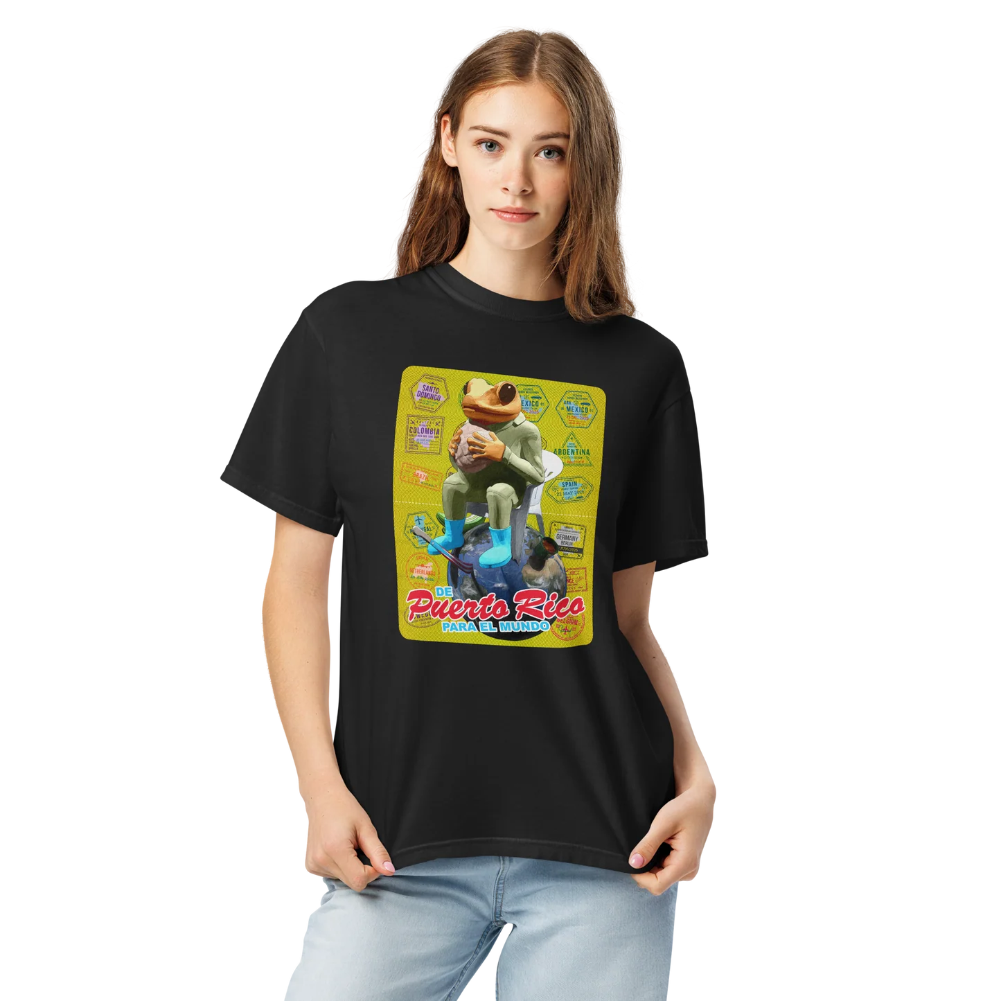 De Puerto Rico Para El Mundo Unisex Heavyweight T-Shirt